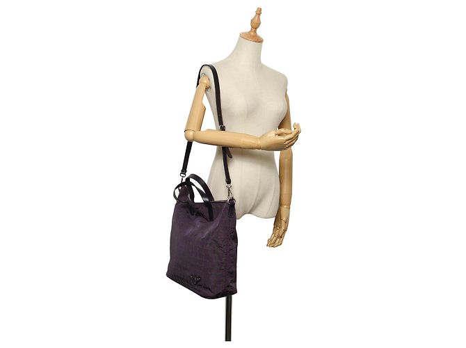Borsa Tote Prada Tessuto grigia Grigio - vista 8