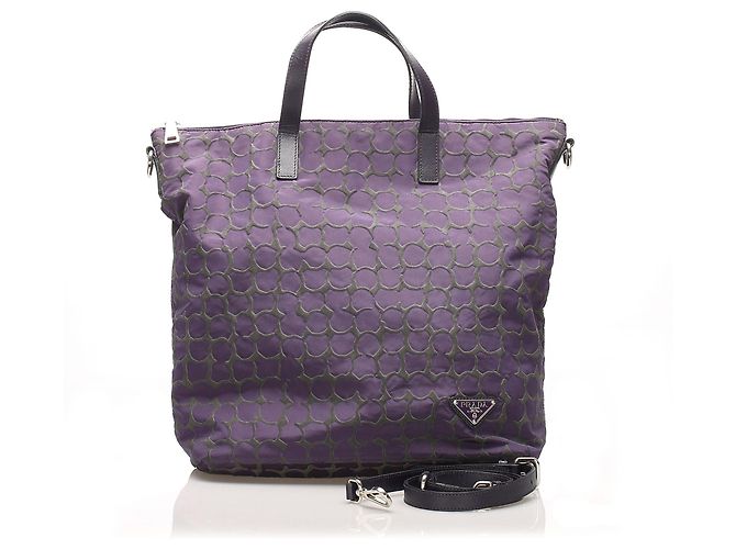 Borsa Tote Prada Tessuto grigia Grigio - vista 9