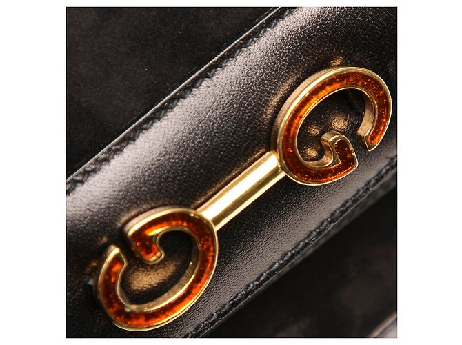 Borsa a tracolla Gucci GG in nubuck nero - vista 7