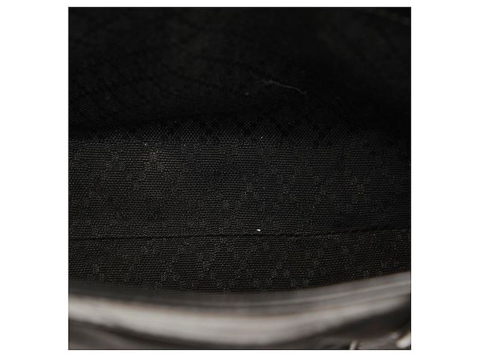 Borsa a mano in nylon nero Gucci - vista 5