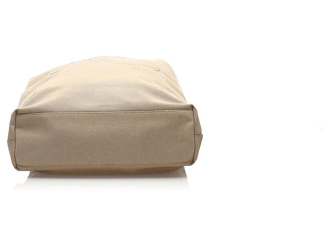 Borsa bucket in tela Prada Canapa marrone con coulisse - vista 4