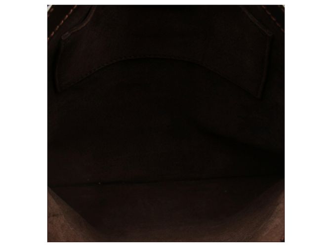 Borsa a spalla in suede marrone Gucci - vista 5