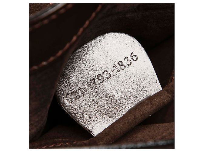 Borsa a spalla in suede marrone Gucci - vista 7