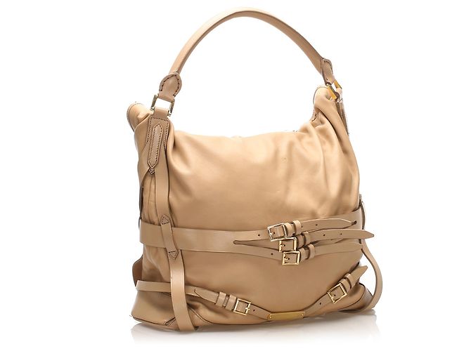 Borse BURBERRY T. Pelle Beige - vista 3