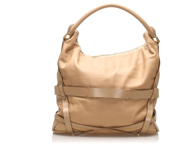 Borse BURBERRY T. Pelle Beige - vista 4