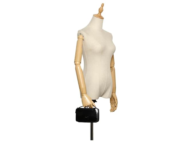 Céline Borsa Vanity in vernice nera Celine Nero - vista 2