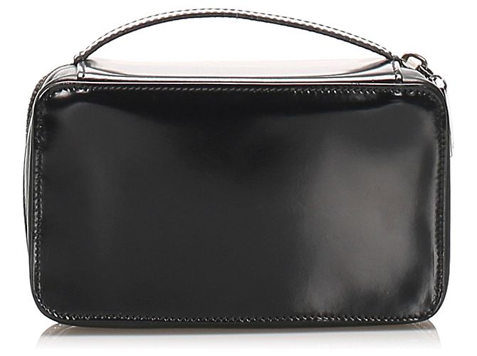 Céline Borsa Vanity in vernice nera Celine Nero - vista 5