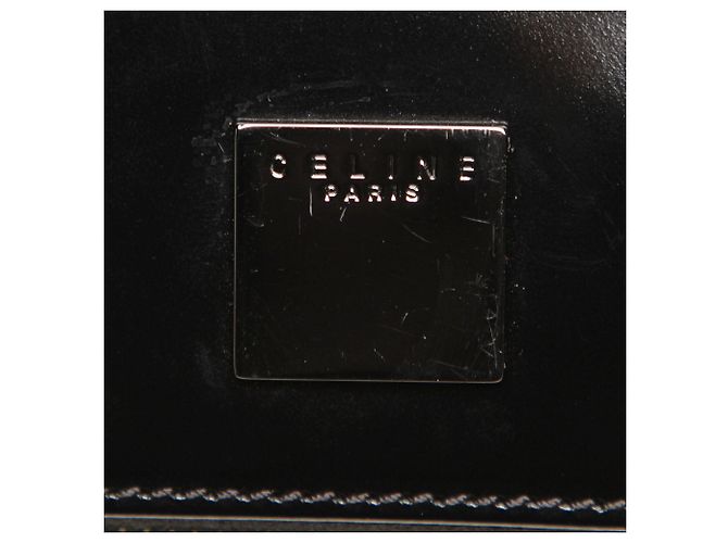Céline Borsa Vanity in vernice nera Celine Nero - vista 9