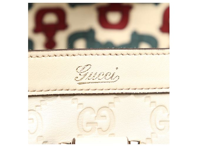 Borsa tote Gucci Guccissima Abbey D-Ring bianca Bianco - vista 12