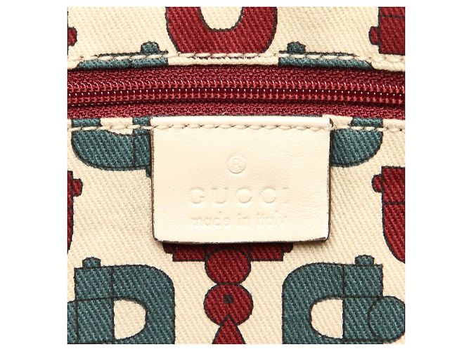 Borsa tote Gucci Guccissima Abbey D-Ring bianca Bianco - vista 9