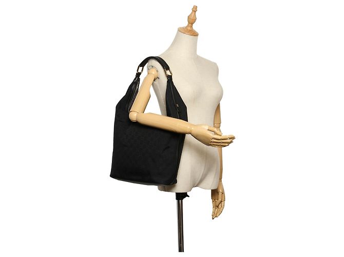 Borsa a tracolla Gucci GG Canvas nera Nero - vista 9