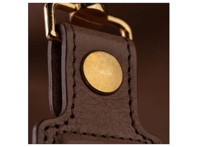 Céline Borsa a tracolla in pelle marrone Celine Fold-Over - vista 3