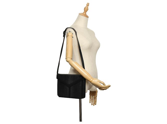 Yves Saint Laurent Borsa a tracolla in pelle di lucertola marrone YSL - vista 2