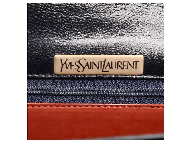 Yves Saint Laurent Borsa a tracolla in pelle di lucertola marrone YSL - vista 7