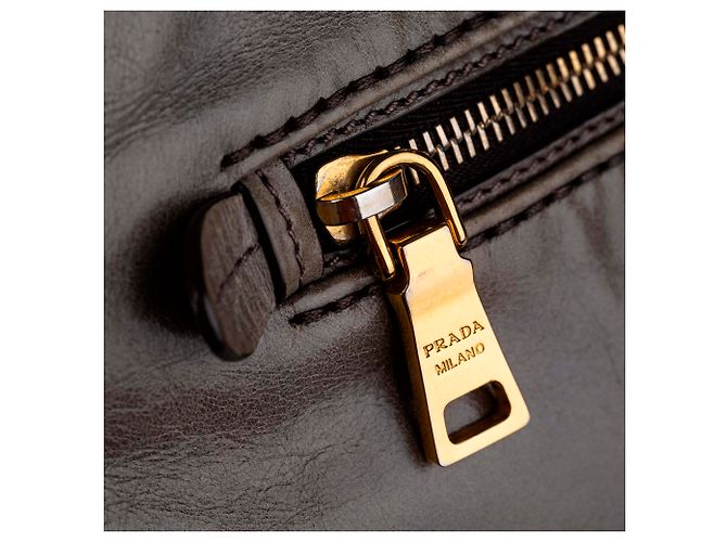 Vitello PRADA Handtaschen T. Leder Braun - Ansicht 13
