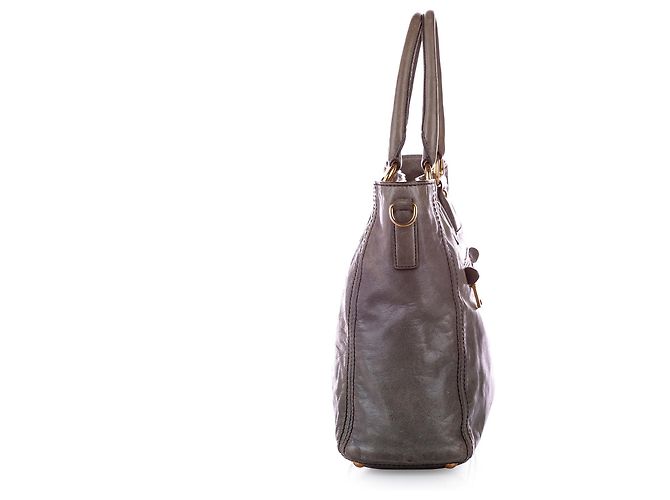 Vitello PRADA Handtaschen T. Leder Braun - Ansicht 7