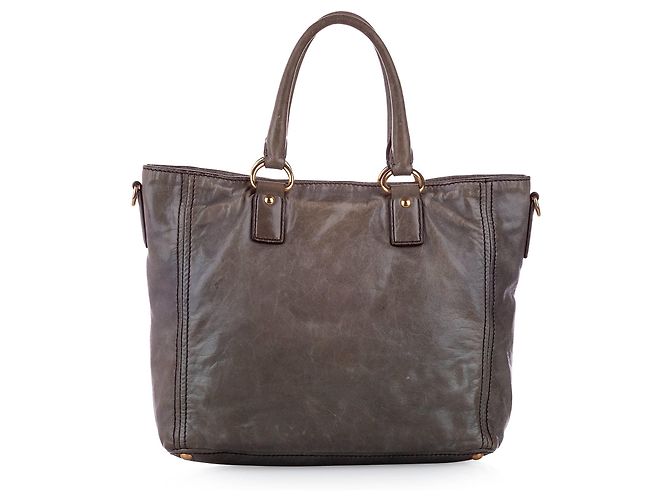 Vitello PRADA Handtaschen T. Leder Braun - Ansicht 8