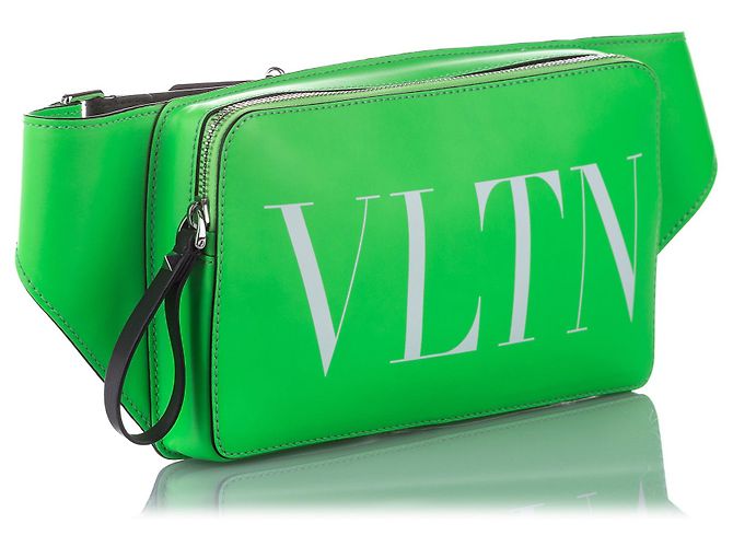 Valentino Garavani Bolsa de cintura de couro VLTN verde Valentino - vista 2