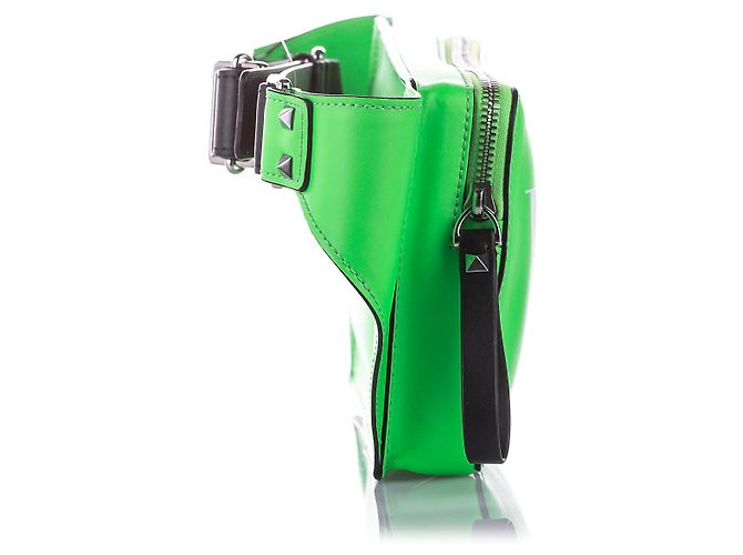 Valentino Garavani Bolsa de cintura de couro VLTN verde Valentino - vista 3