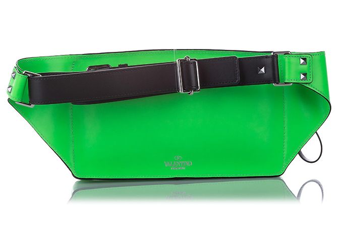 Valentino Garavani Bolsa de cintura de couro VLTN verde Valentino - vista 4