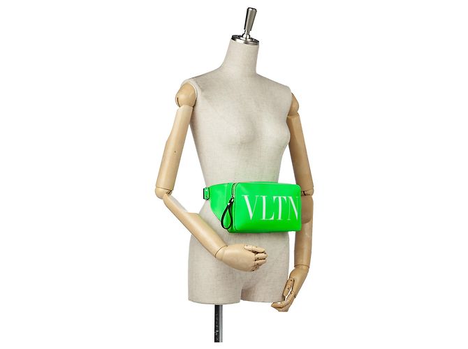 Valentino Garavani Bolsa de cintura de couro VLTN verde Valentino - vista 7