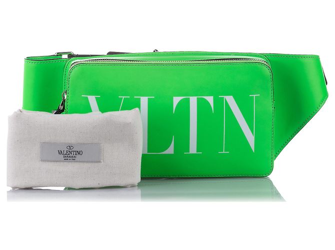 Valentino Garavani Bolsa de cintura de couro VLTN verde Valentino - vista 8