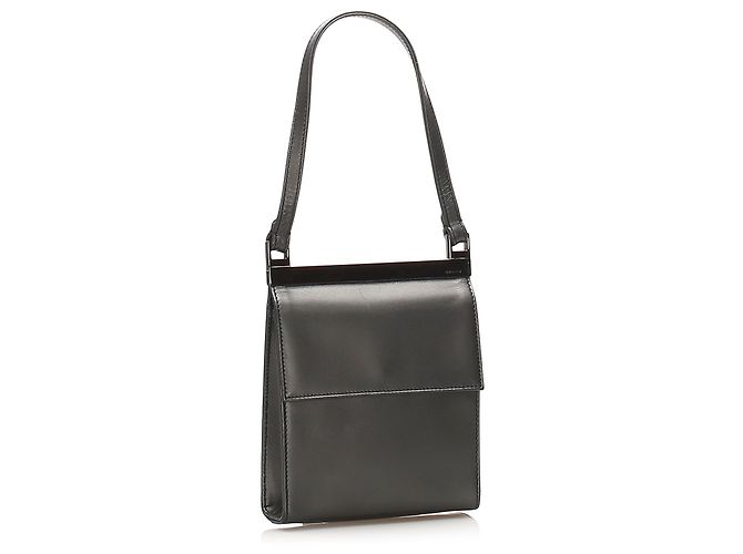Borsa a tracolla in pelle nera Gucci Nero - vista 2