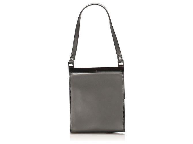 Borsa a tracolla in pelle nera Gucci Nero - vista 3