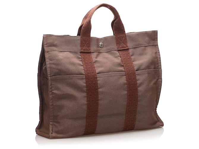 Hermès Borsa Tote Hermes Herline MM marrone - vista 2