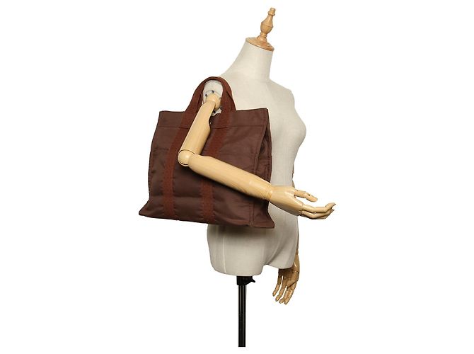 Hermès Borsa Tote Hermes Herline MM marrone - vista 8