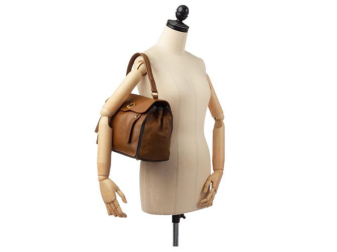 YVES SAINT LAURENT Borse T. Pelle Marrone - vista 4