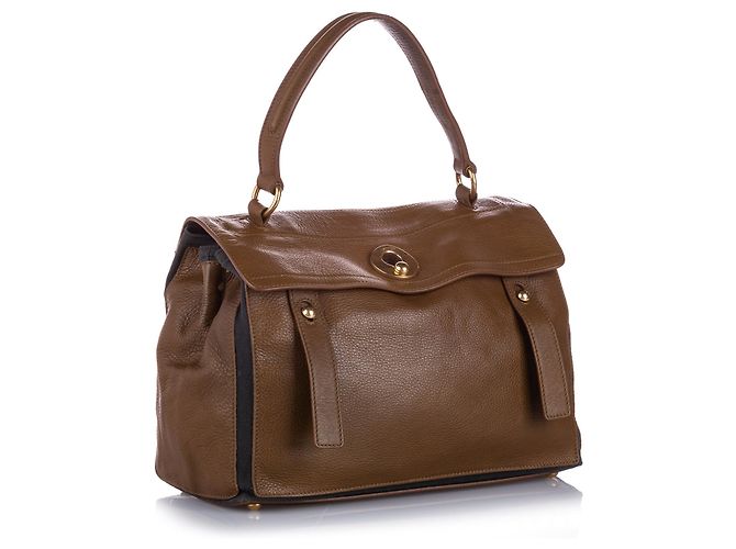 YVES SAINT LAURENT Borse T. Pelle Marrone - vista 5