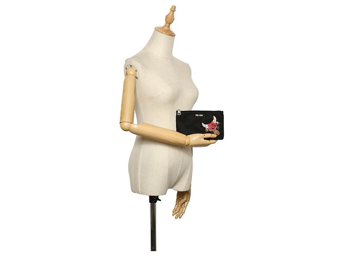 Schwarze Prada Tessuto Pouch - Ansicht 8