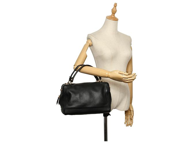 Salvatore Ferragamo Borsa a mano in pelle Gancini nera Ferragamo Nero - vista 10
