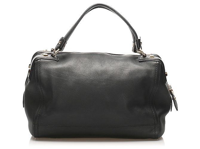 Salvatore Ferragamo Borsa a mano in pelle Gancini nera Ferragamo Nero - vista 4