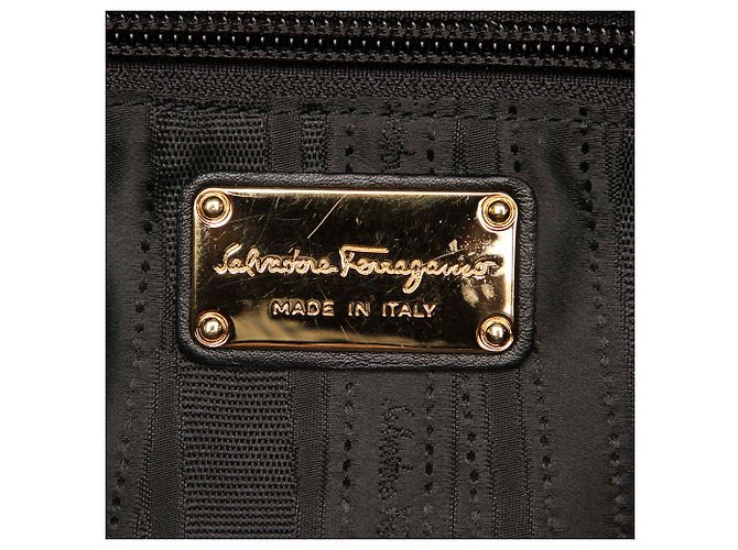 Salvatore Ferragamo Borsa a mano in pelle Gancini nera Ferragamo Nero - vista 7