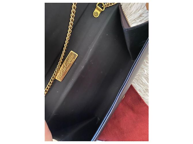 Pochette Cartier in seta Bordeaux scuro Bordò - vista 6