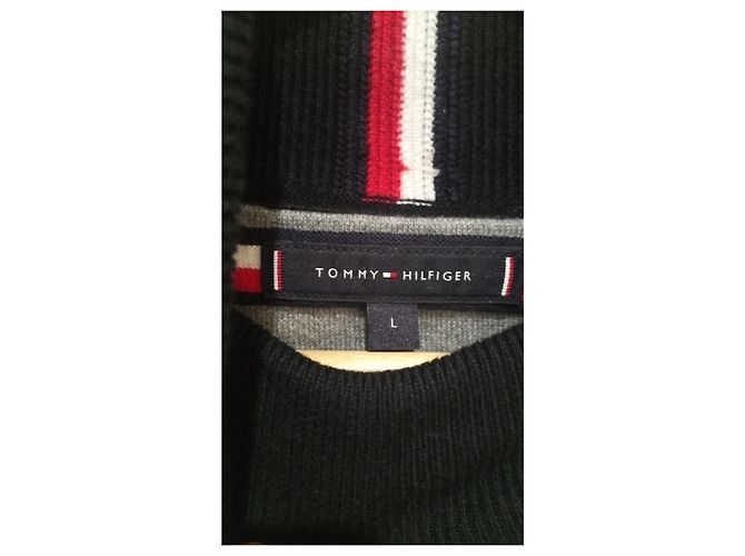 Tommy Hilfiger Rollkragenpullover schwarz Baumwolle L - Ansicht 2