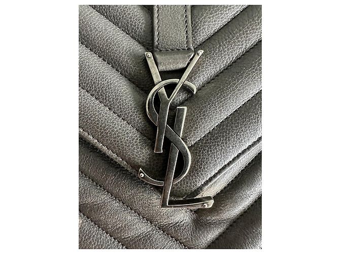 Borsa a mano Yves Saint Laurent in pelle grigia Grigio - vista 2