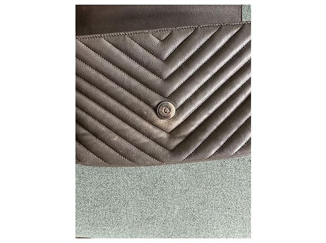 Borsa a mano Yves Saint Laurent in pelle grigia Grigio - vista 3