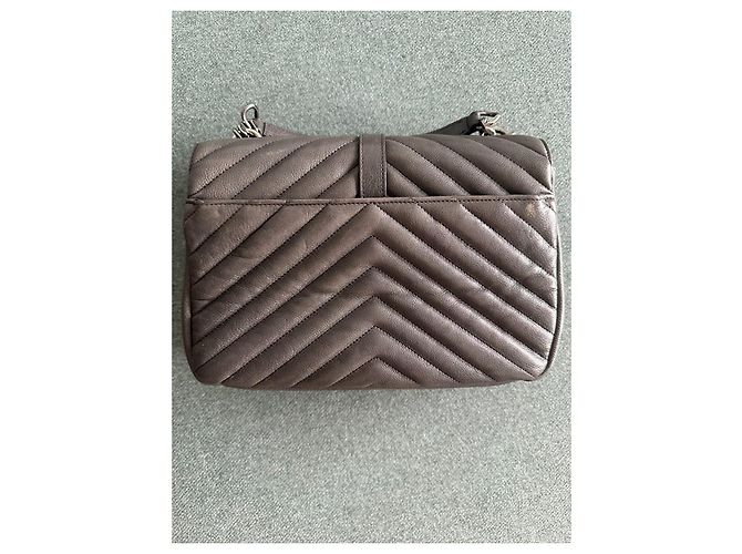 Borsa a mano Yves Saint Laurent in pelle grigia Grigio - vista 6