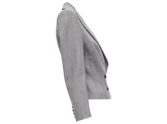 Alexander Mcqueen 1990 Vintage Grey Houndstooth Layer Collar Power Blazer It40 S - view 5
