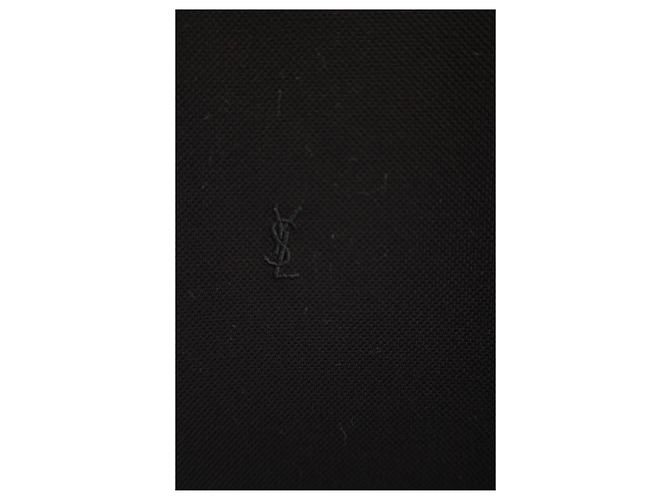 Polo Saint Laurent Paris Cassandre in cotone nero - vista 10