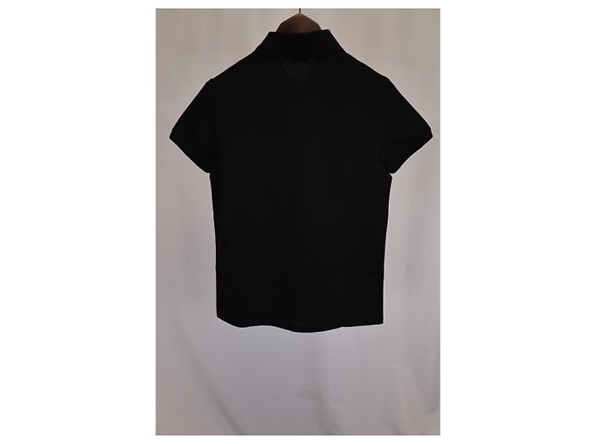 Polo Saint Laurent Paris Cassandre in cotone nero - vista 11