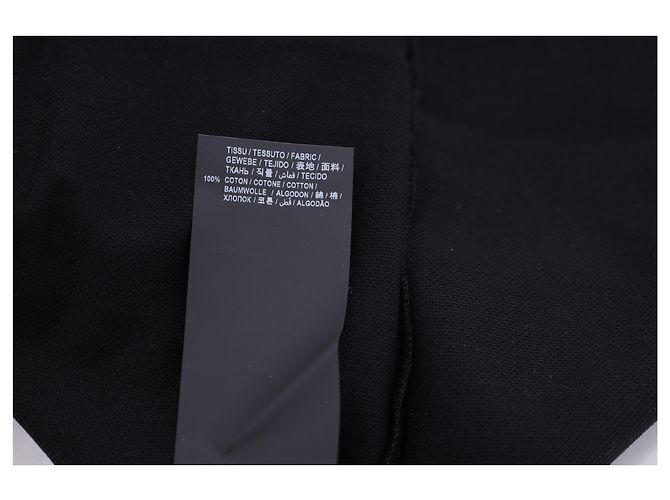 Polo Saint Laurent Paris Cassandre in cotone nero - vista 14