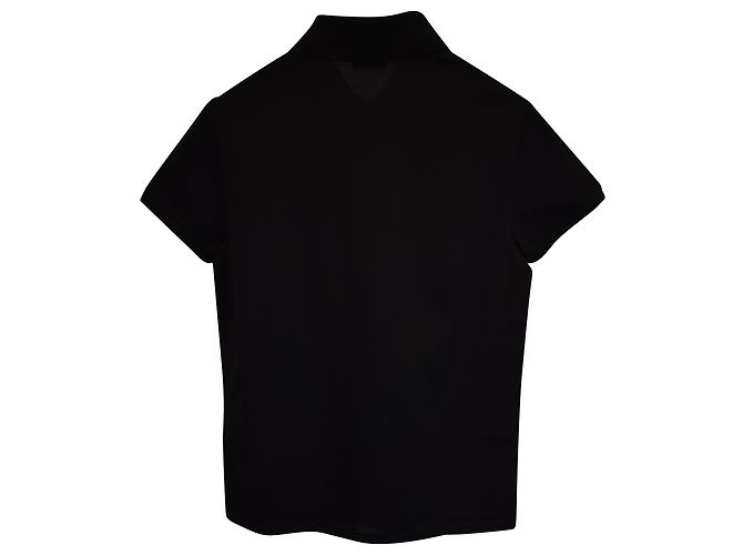 Polo Saint Laurent Paris Cassandre in cotone nero - vista 4