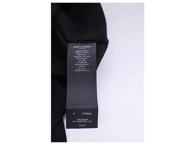Camisa polo Saint Laurent Paris Cassandre en algodón negro - vista 13