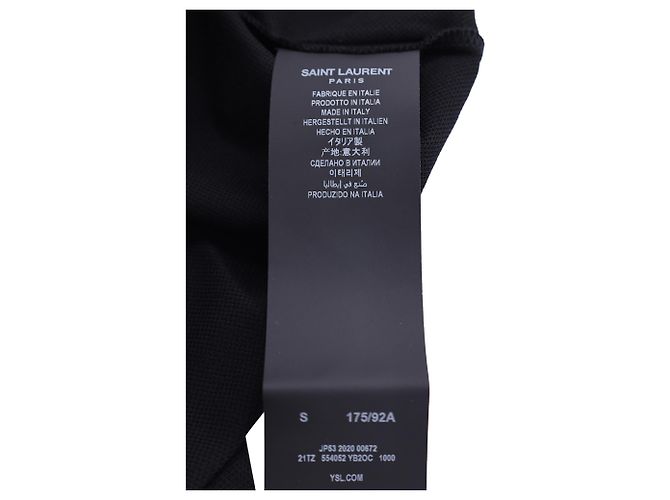 Camisa polo Saint Laurent Paris Cassandre en algodón negro - vista 6