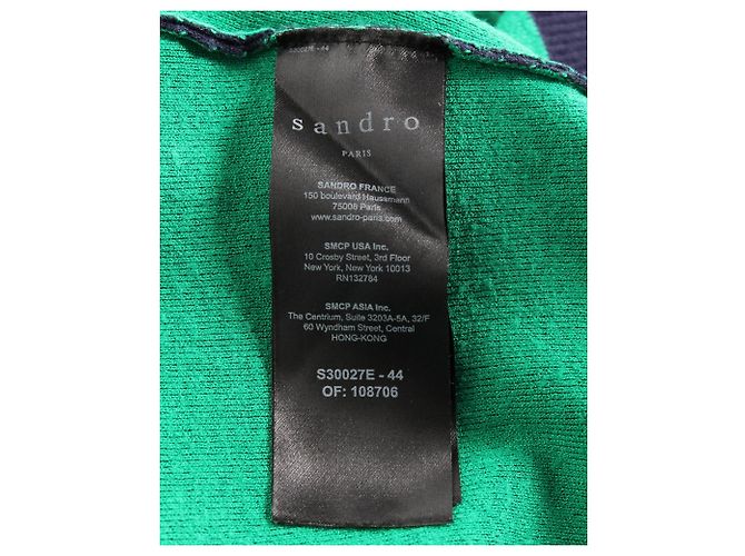 Suéter Sandro Paris con estampado Smile en viscosa azul marino - vista 6
