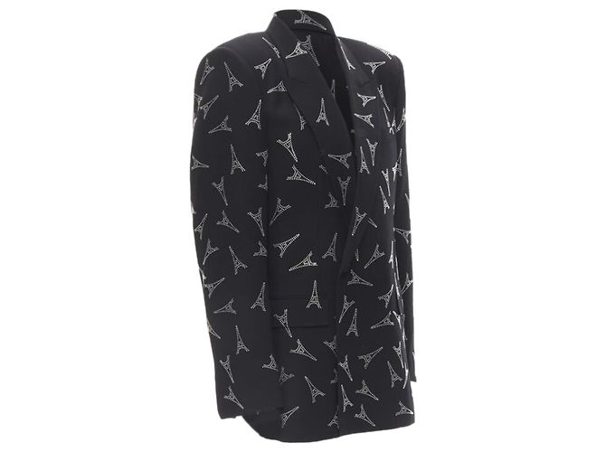 Blazer de cristal Balenciaga Demna 2019 Runway Torre Eiffel IT46 S - vista 3